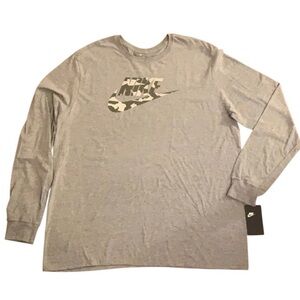 NIKE Mens T-Shirt Camouflage Swoosh Long Sleeve Sz XXL NWT